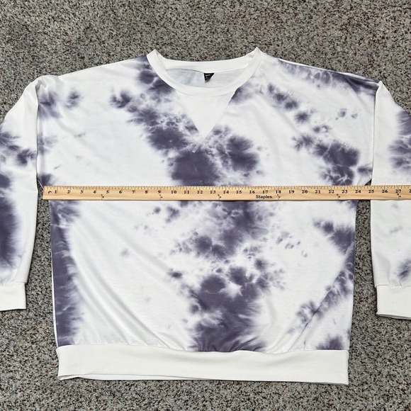 SHEIN Tie Dye Pullover‎ Sweatshirt Casual Comfy Athleisure Top XL - Picture 7 of 7
